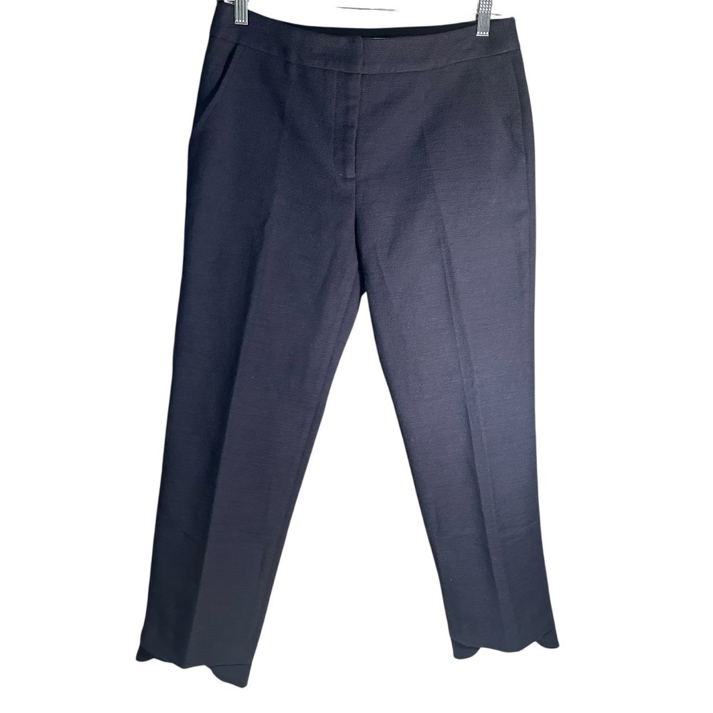 Trina Turk Navy Tulip Hem Blue Dress Pants Sz 8
